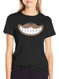 Funny Cheshire Cat Grin Graphic T-Shirt