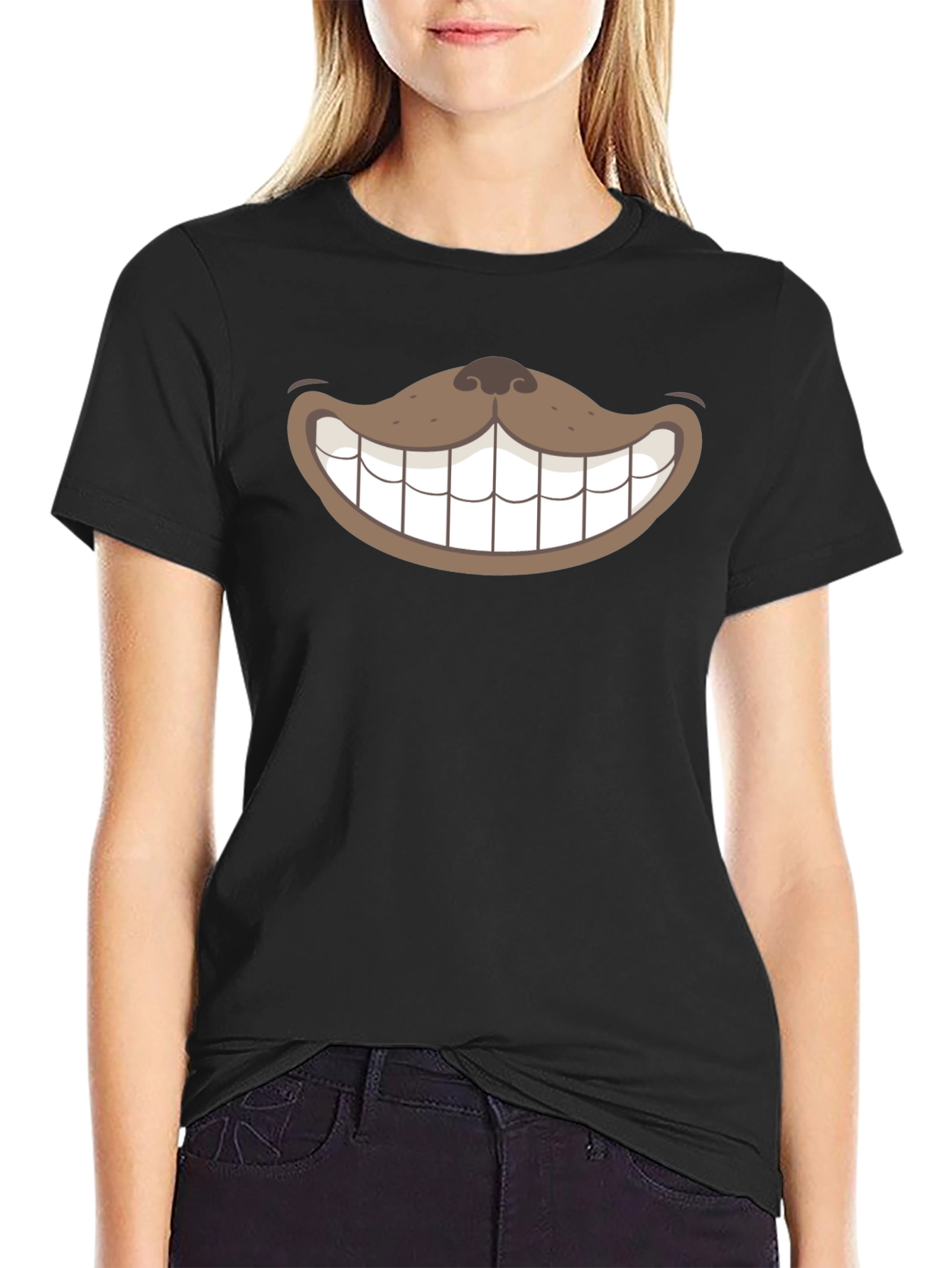 Funny Cheshire Cat Grin Graphic T-Shirt