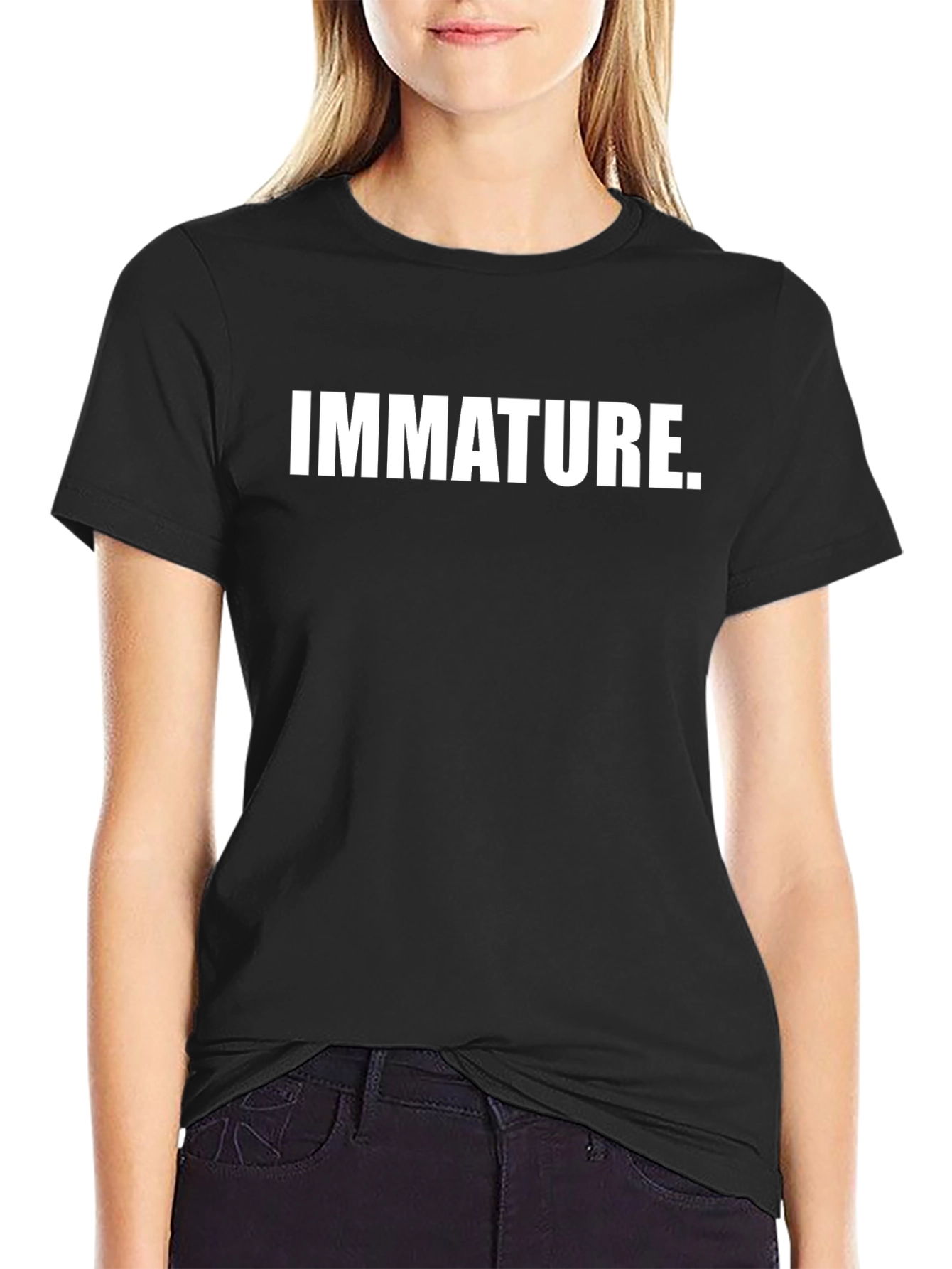 Immature Slogan Tee - Mens Crewneck Shirt
