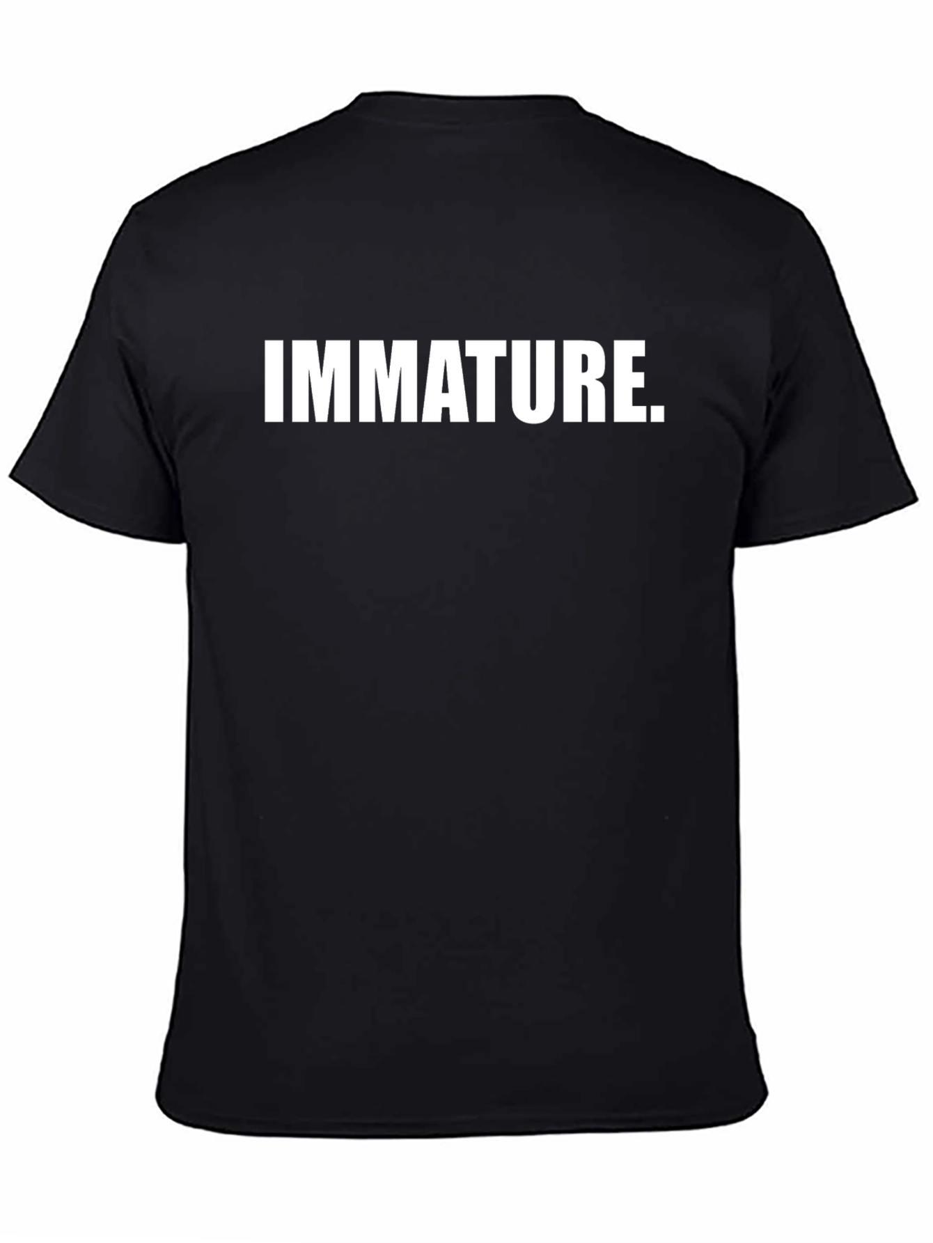 Immature Slogan Tee - Mens Crewneck Shirt