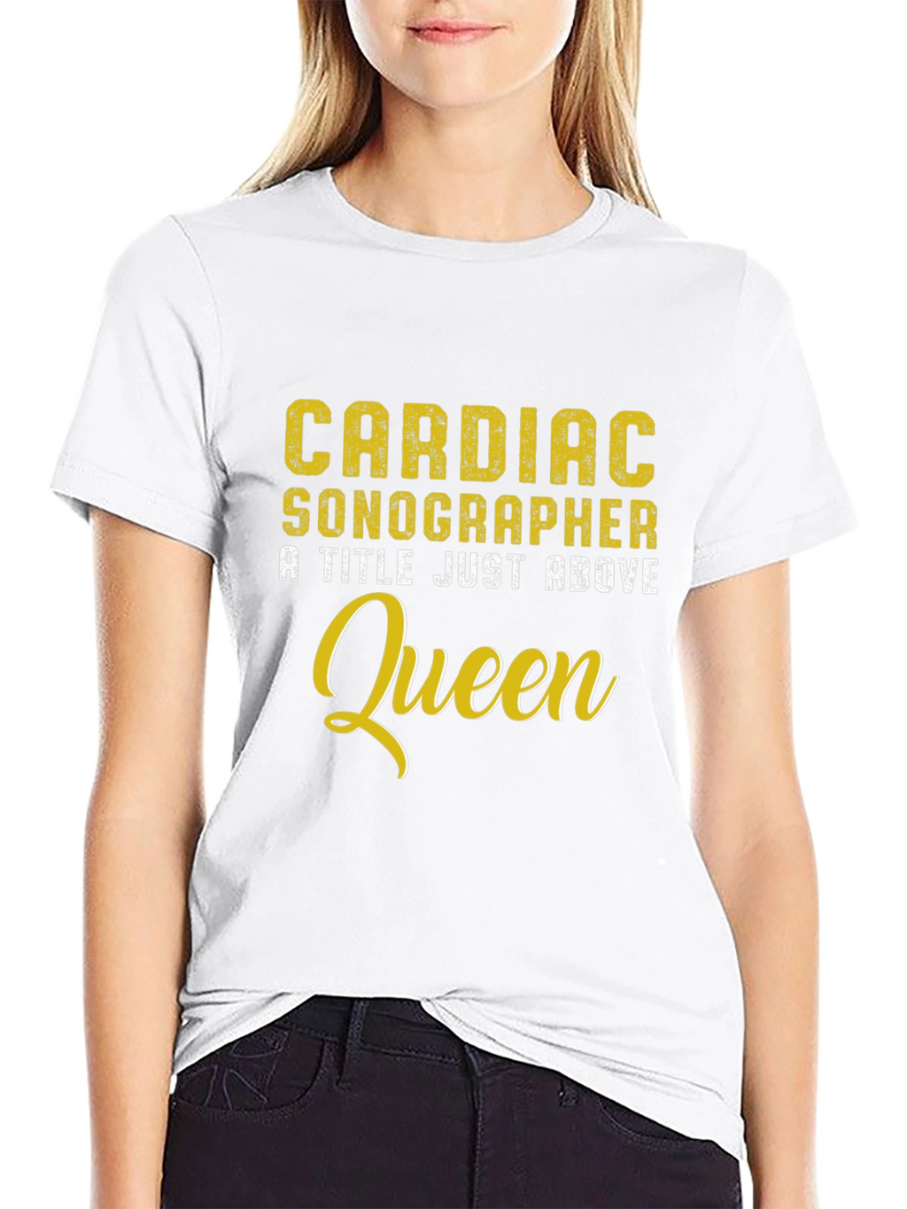 Cardiac Sonographer Above Queen Graphic Tee