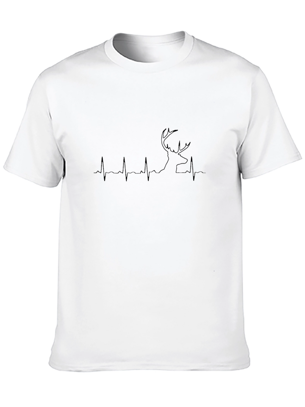 Black Deer Heartbeat Graphic Tee