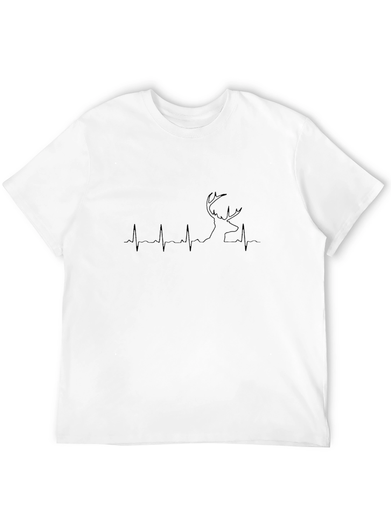 Black Deer Heartbeat Graphic Tee