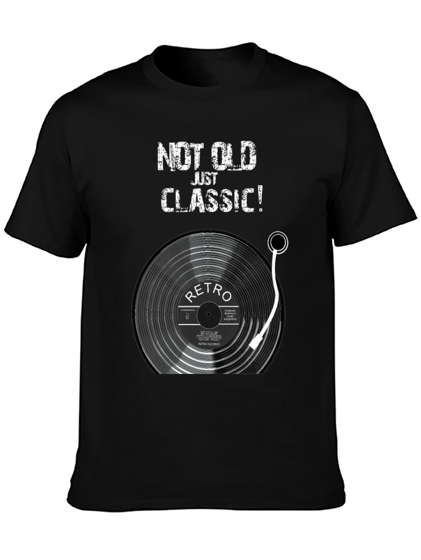 Retro Vinyl Record T-Shirt - Not Old Just Classic