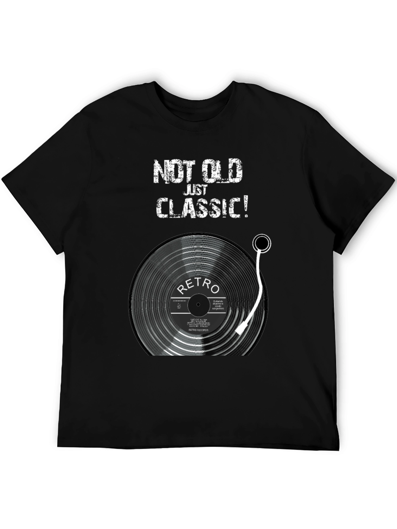 Retro Vinyl Record T-Shirt - Not Old Just Classic