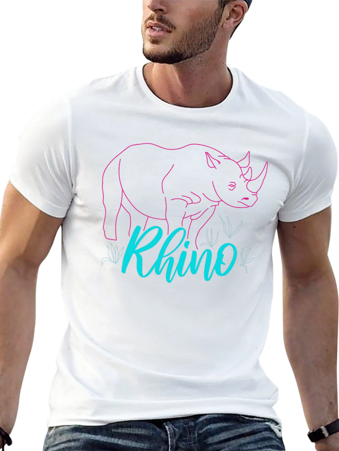 Rhino Graphic Tee - Cool Animal Design