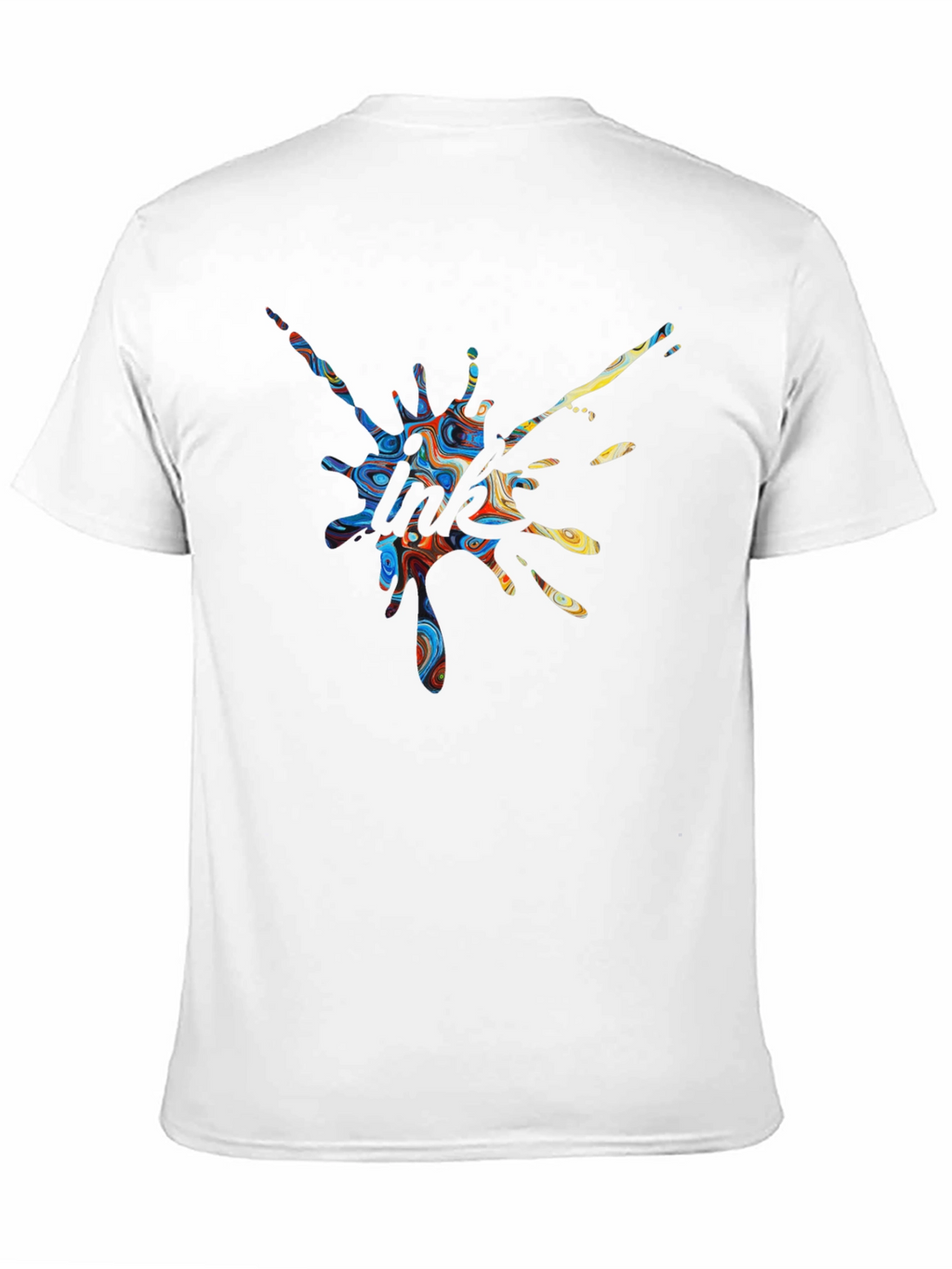 Abstract Splatter Print Crew Neck T-Shirt