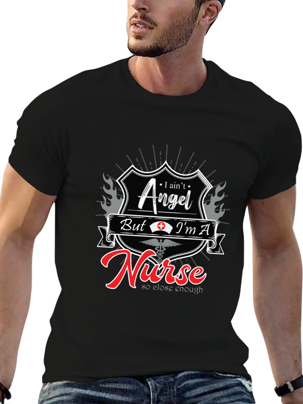 I Aint Angel Im A Nurse T-Shirt