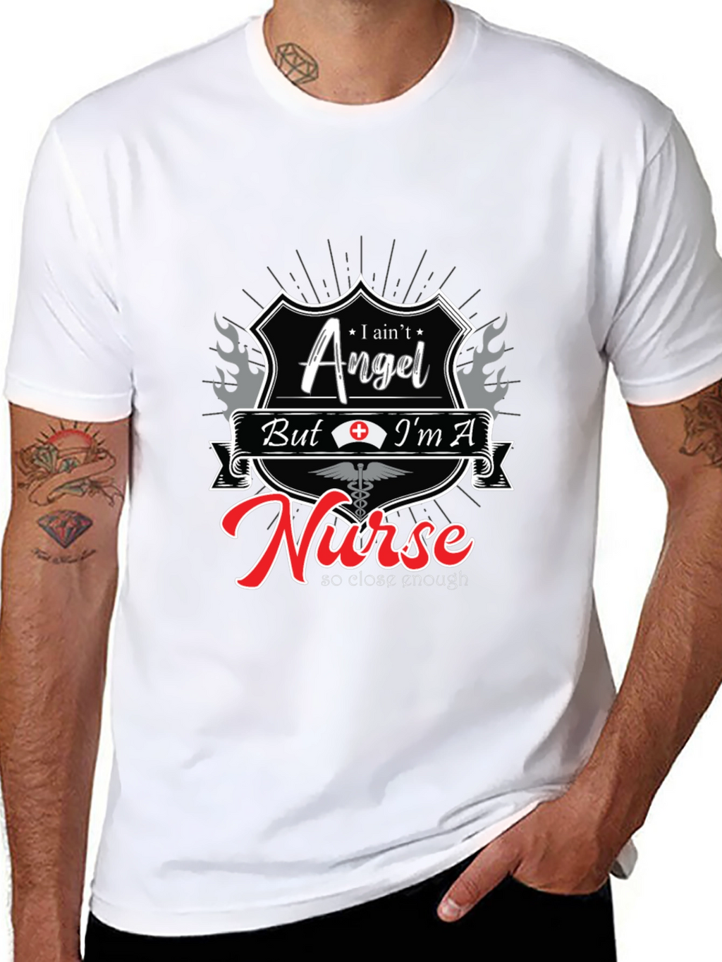 I Aint Angel Im A Nurse T-Shirt