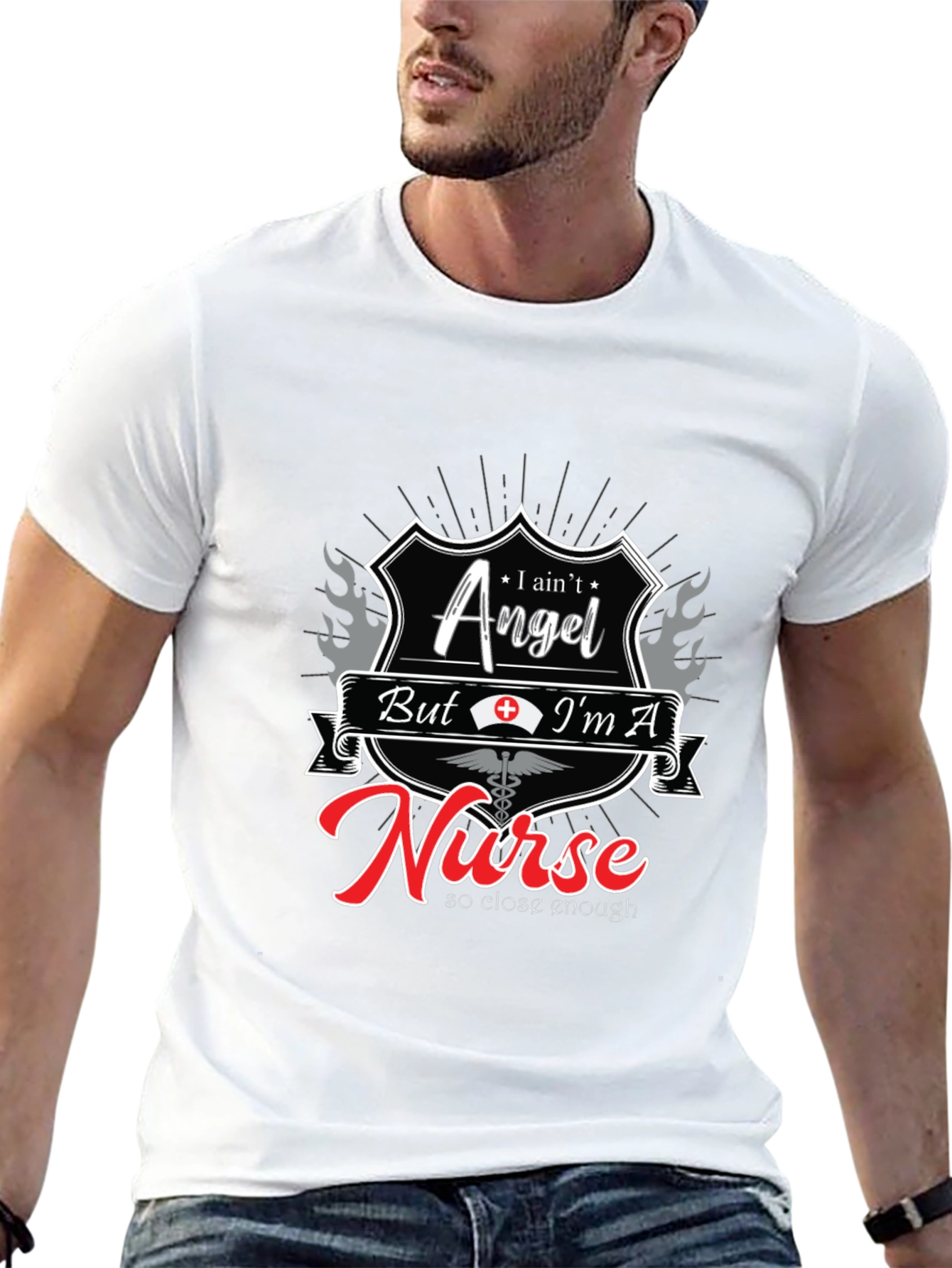 I Aint Angel Im A Nurse T-Shirt