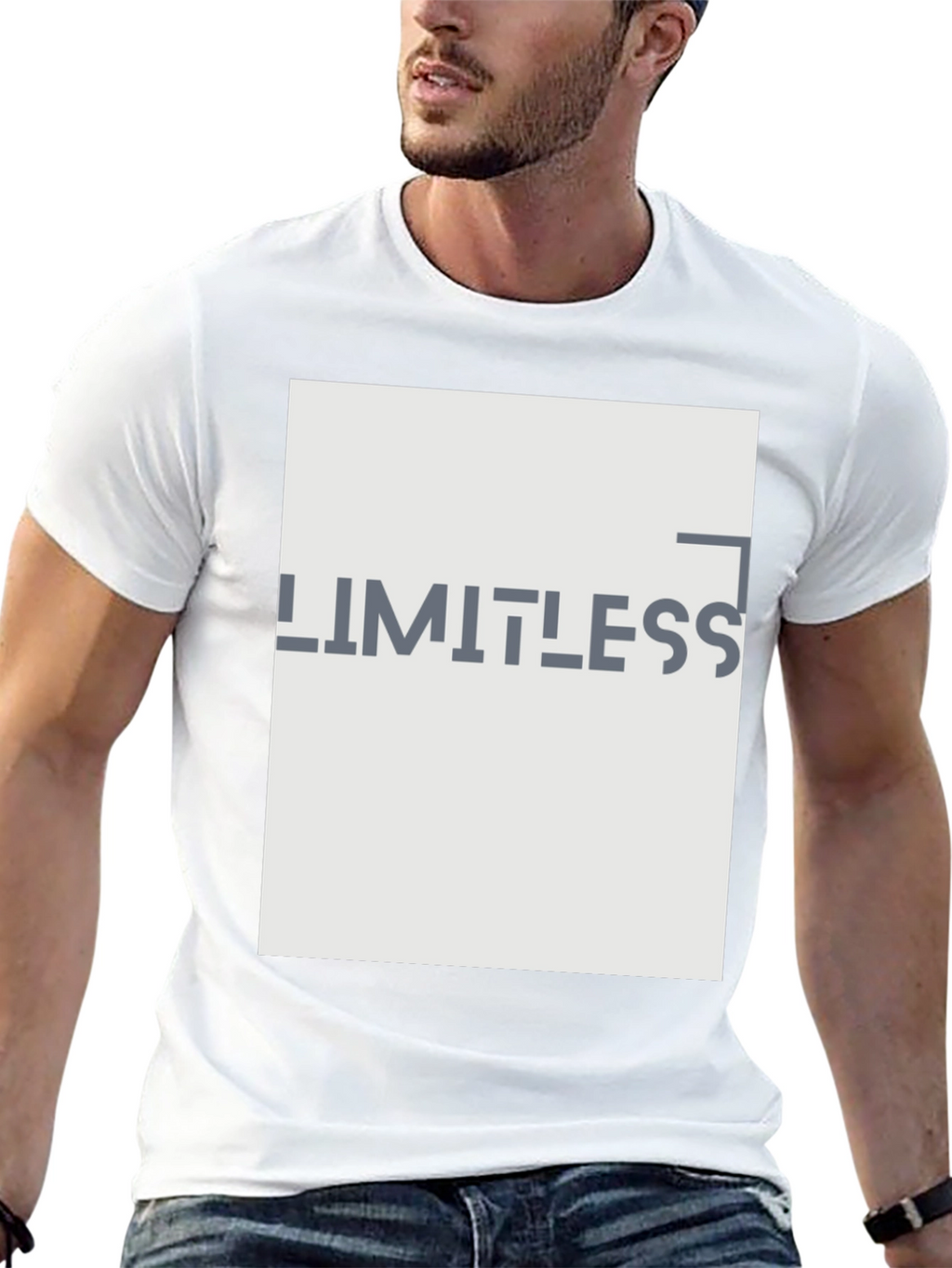Limitless Graphic Print Black T-Shirt