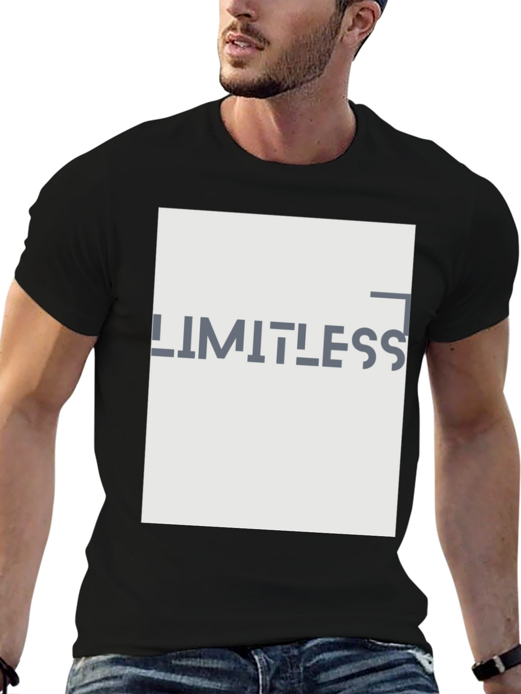 Limitless Graphic Print Black T-Shirt