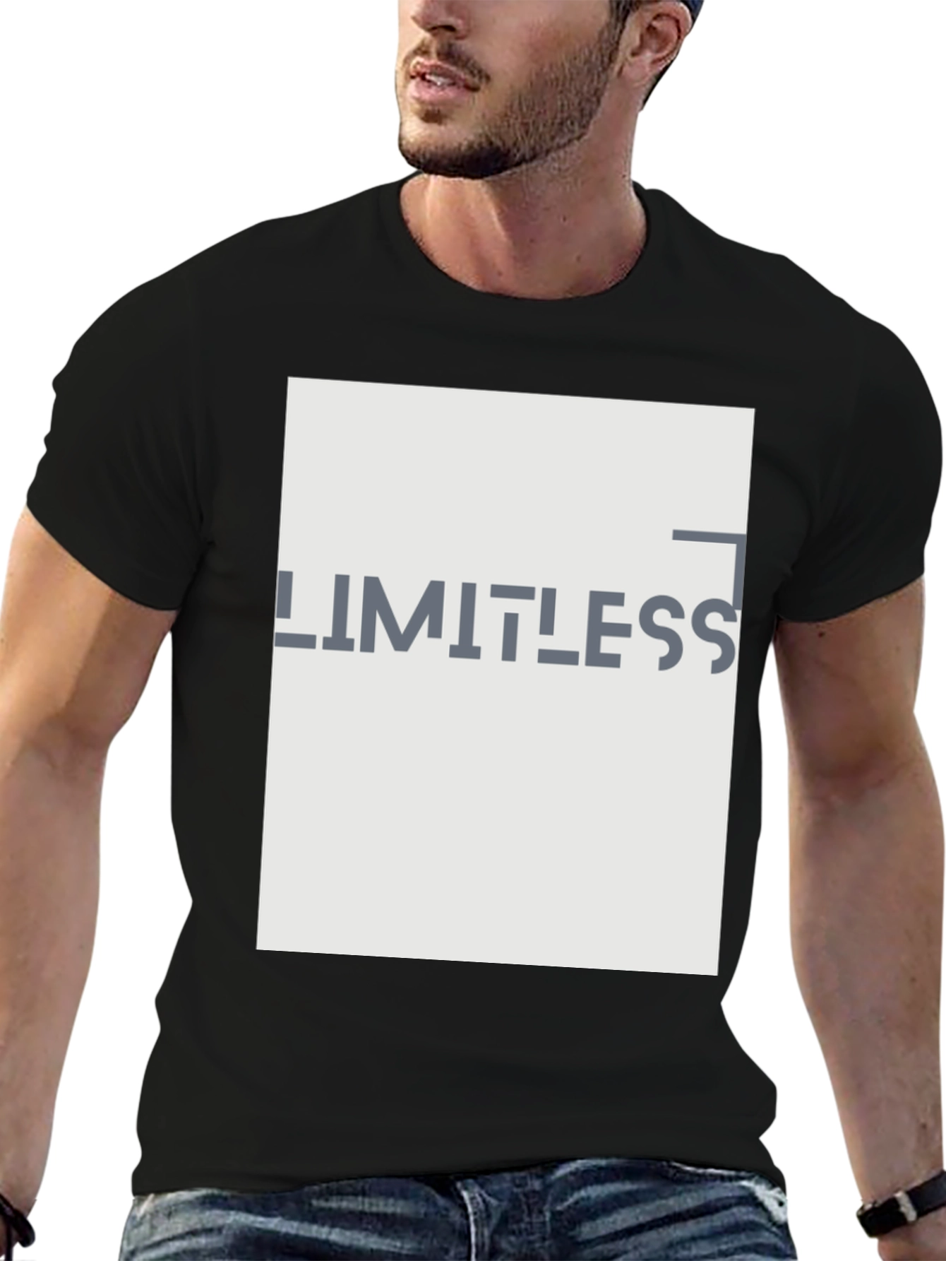 Limitless Graphic Print Black T-Shirt