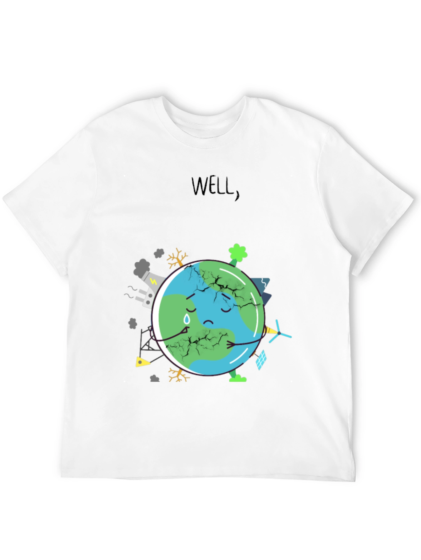 Distressed Earth Graphic Tee - Save the Planet!