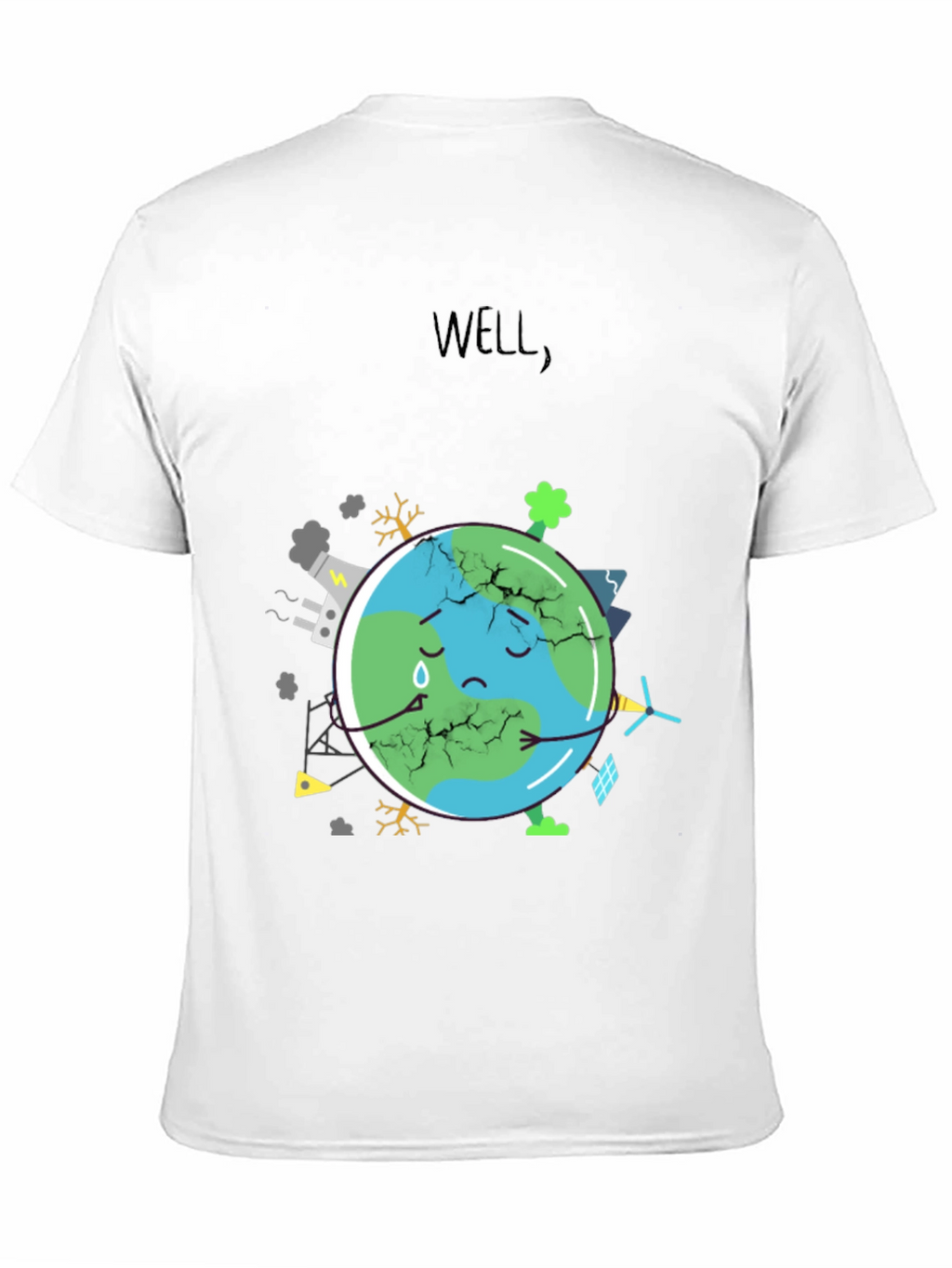 Distressed Earth Graphic Tee - Save the Planet!