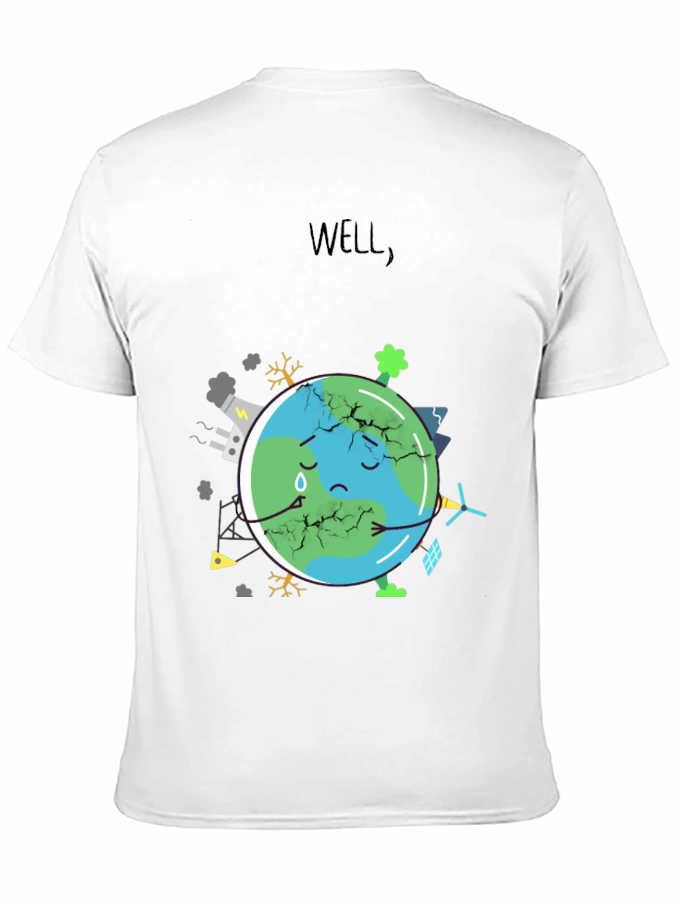 Distressed Earth Graphic Tee - Save the Planet!
