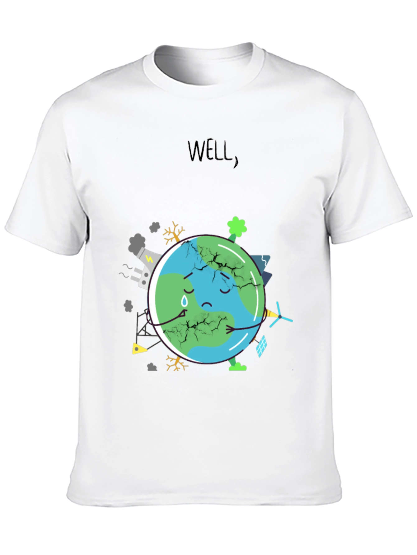 Distressed Earth Graphic Tee - Save the Planet!