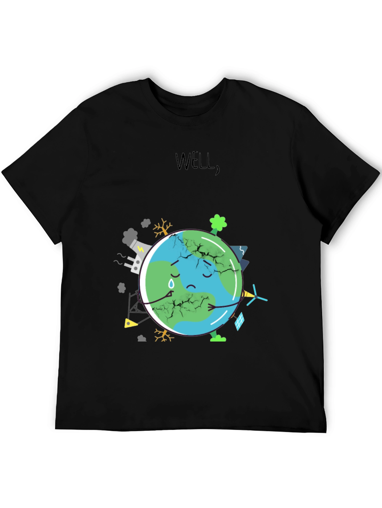 Distressed Earth Graphic Tee - Save the Planet!