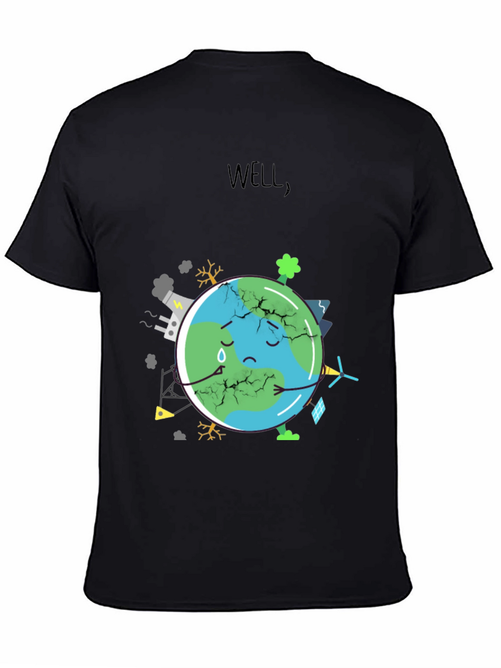 Distressed Earth Graphic Tee - Save the Planet!