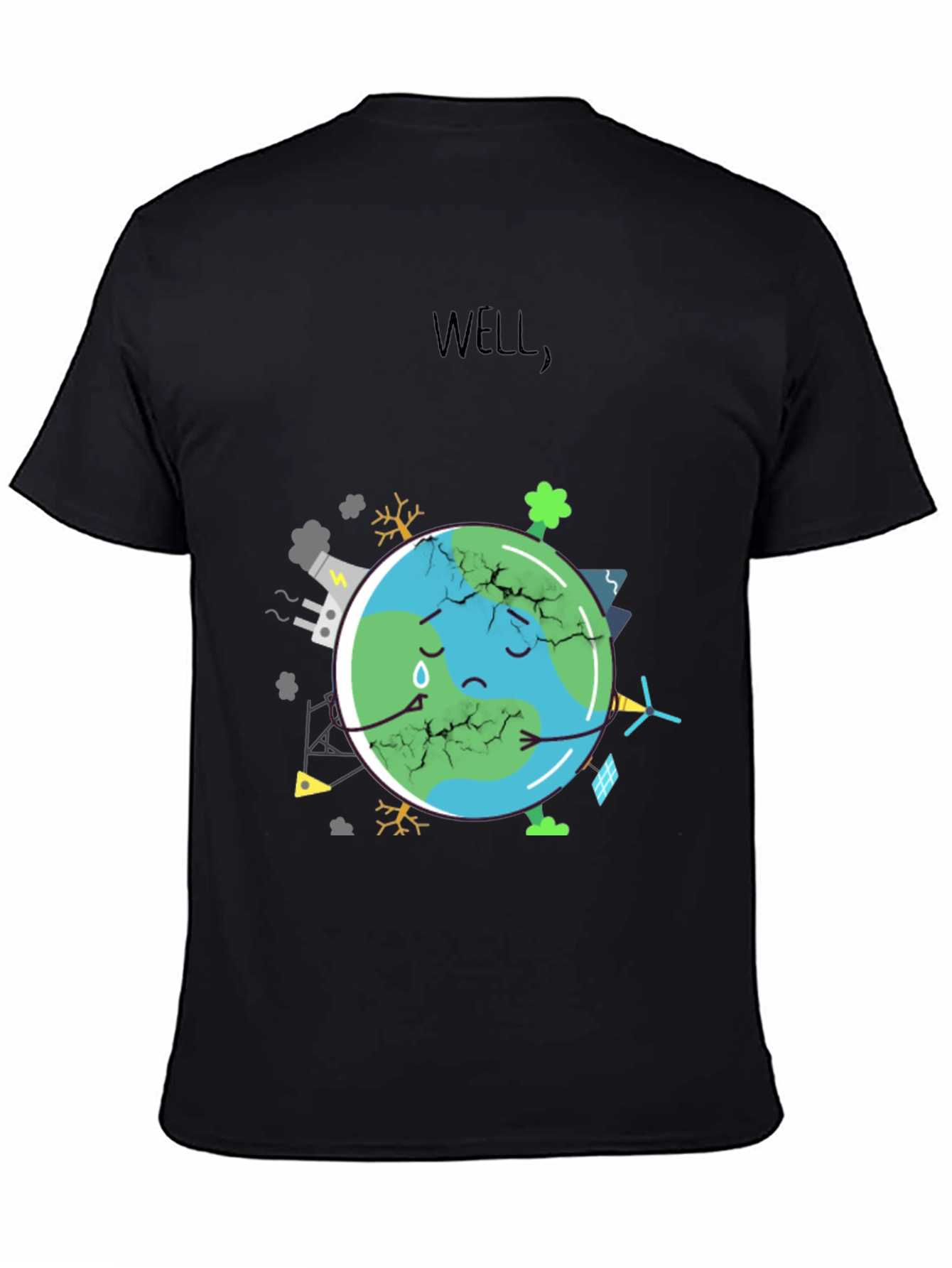 Distressed Earth Graphic Tee - Save the Planet!