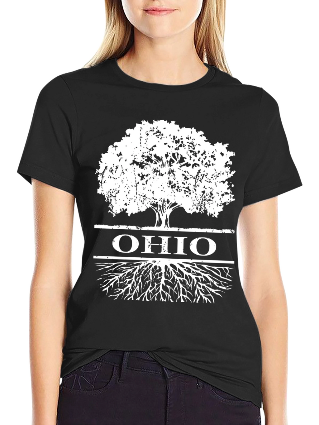 Ohio Roots T-Shirt - Black Graphic Tee
