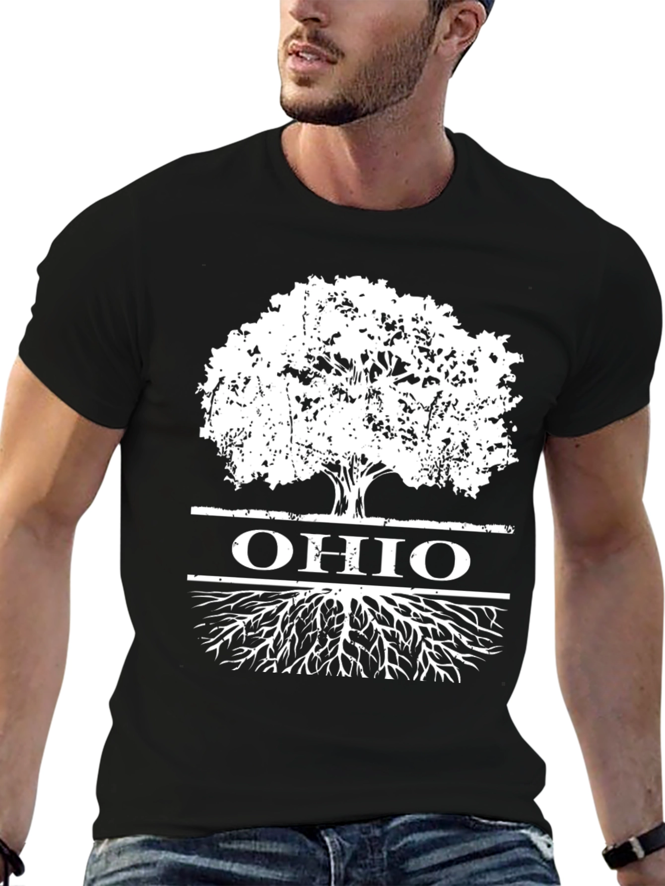 Ohio Roots T-Shirt - Black Graphic Tee