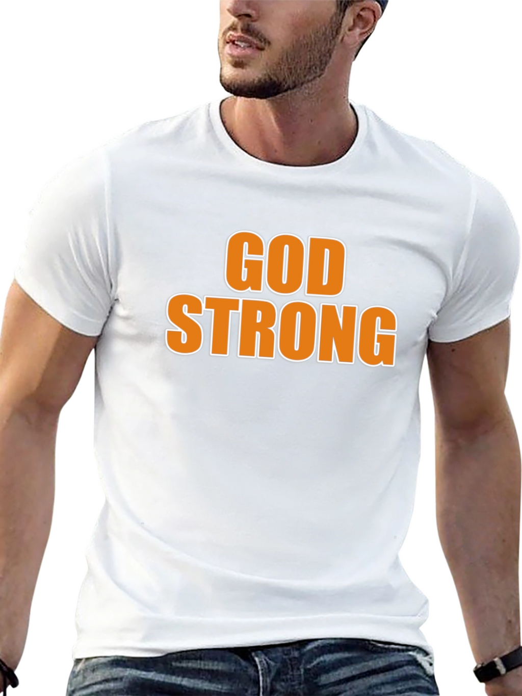 God Strong Graphic Tee - Religious Inspiration