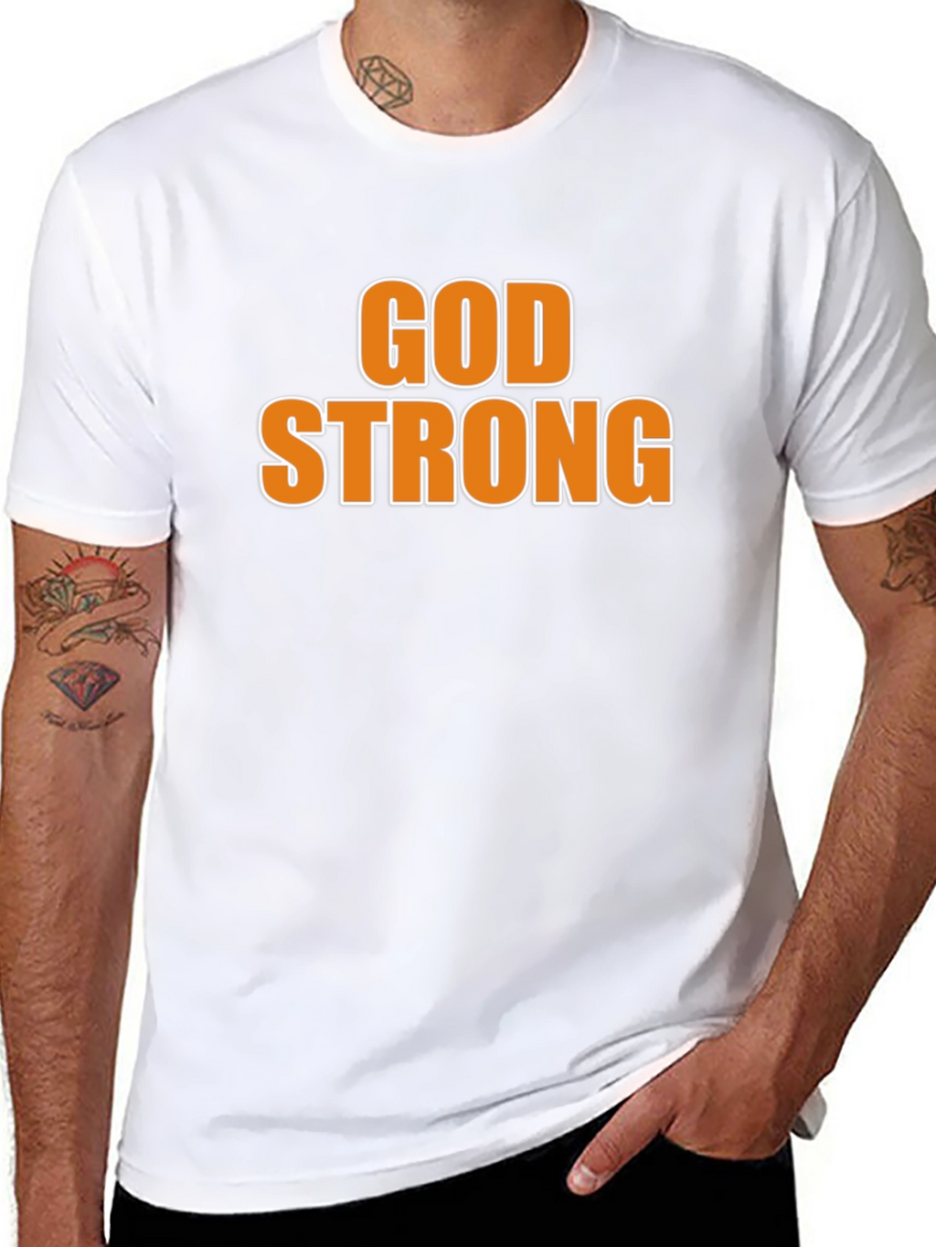 God Strong Graphic Tee - Religious Inspiration