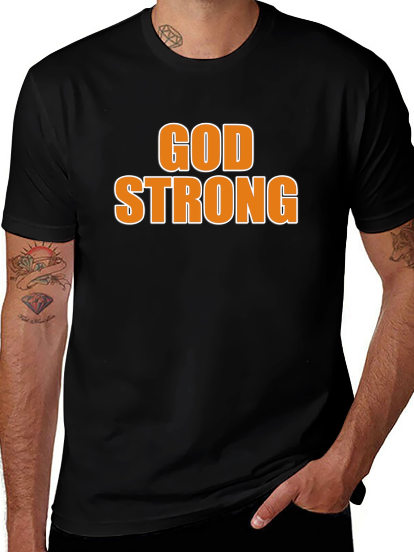 God Strong Graphic Tee - Religious Inspiration