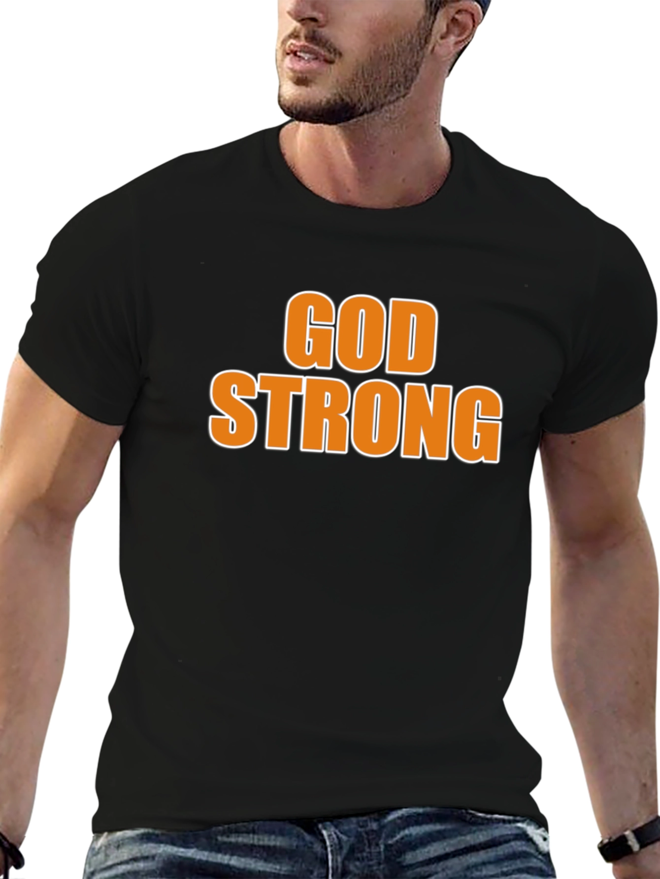 God Strong Graphic Tee - Religious Inspiration