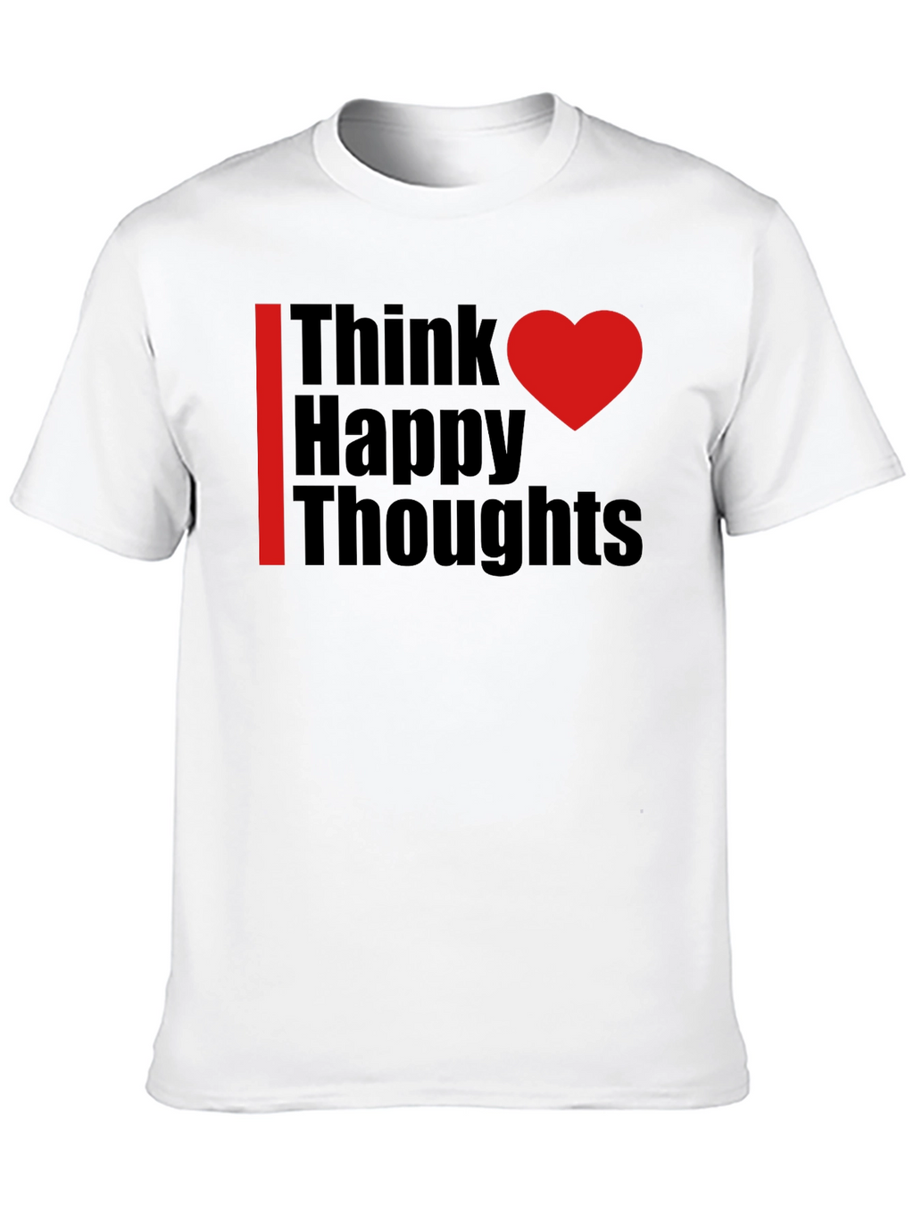 Think Happy Thoughts Black Graphic Tee
