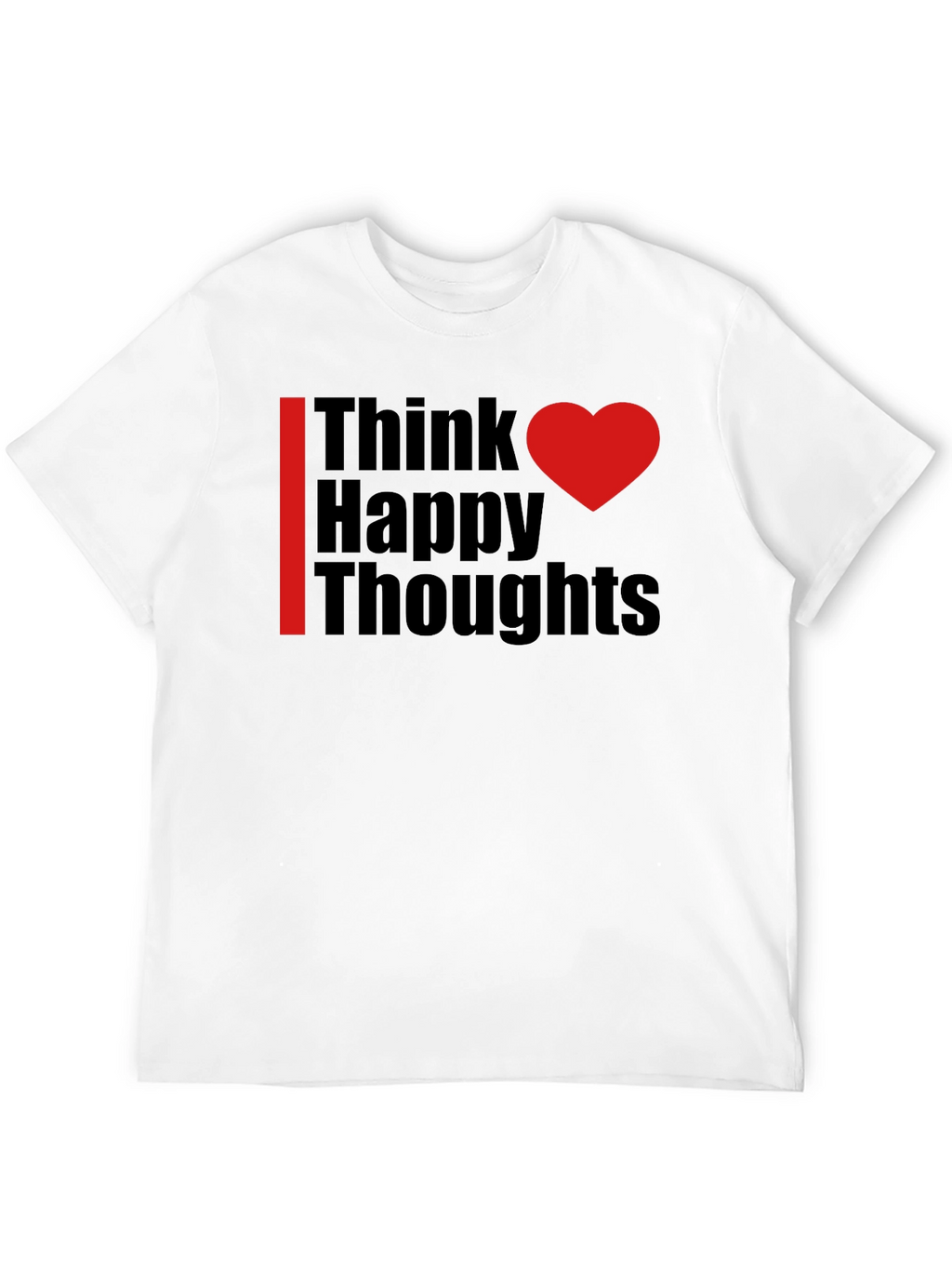 Think Happy Thoughts Black Graphic Tee