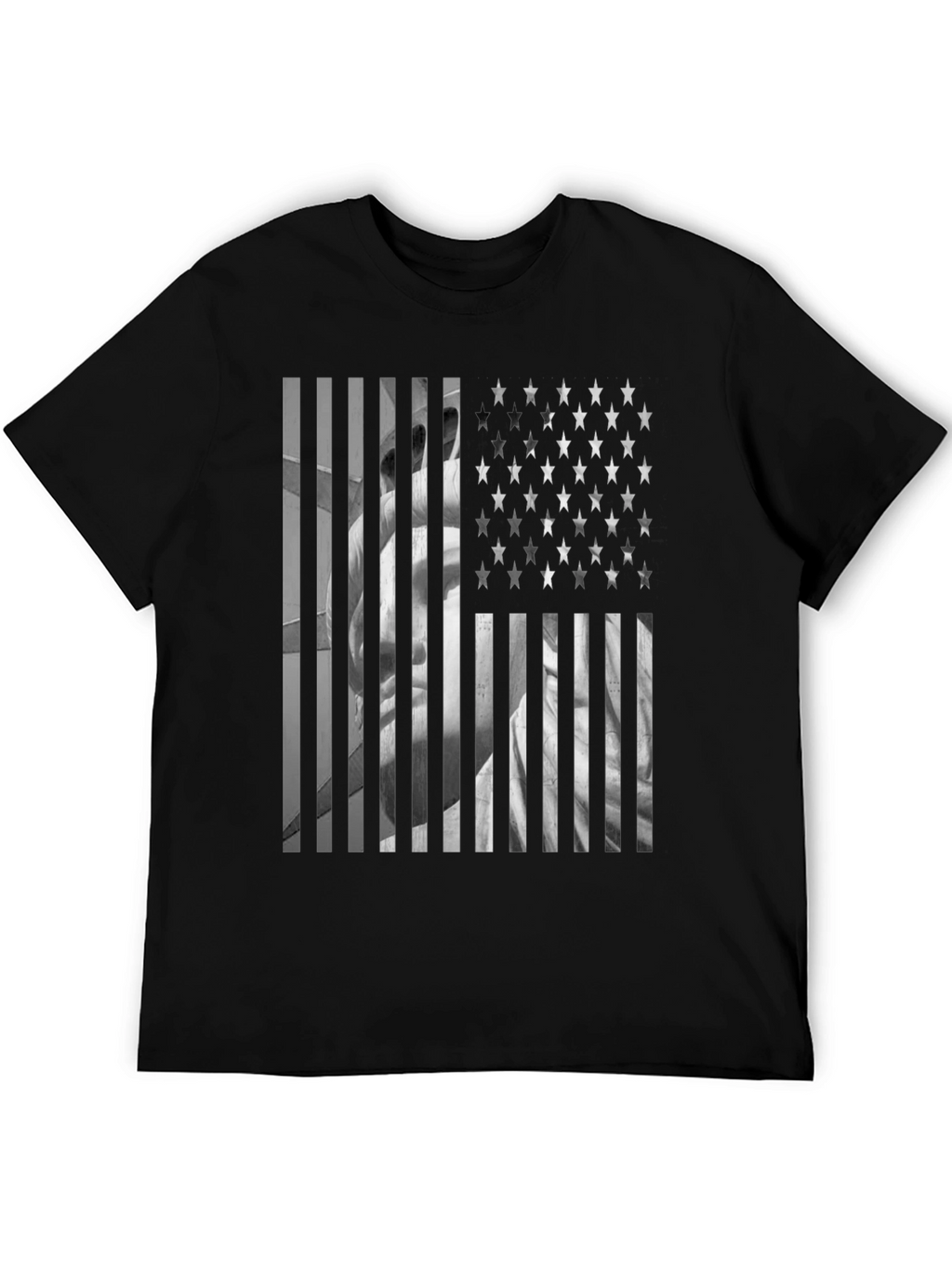 American Flag Statue T-Shirt