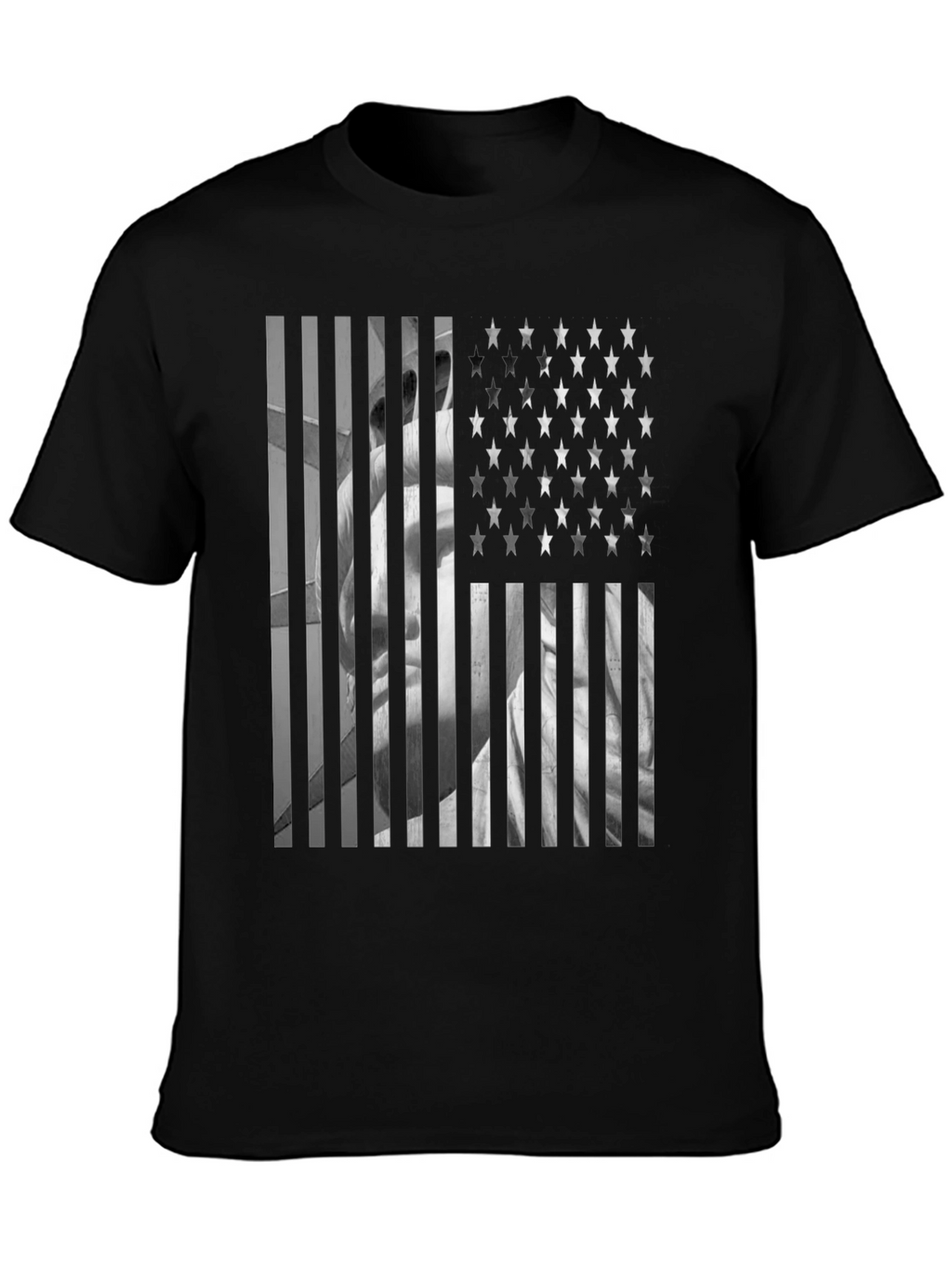 American Flag Statue T-Shirt