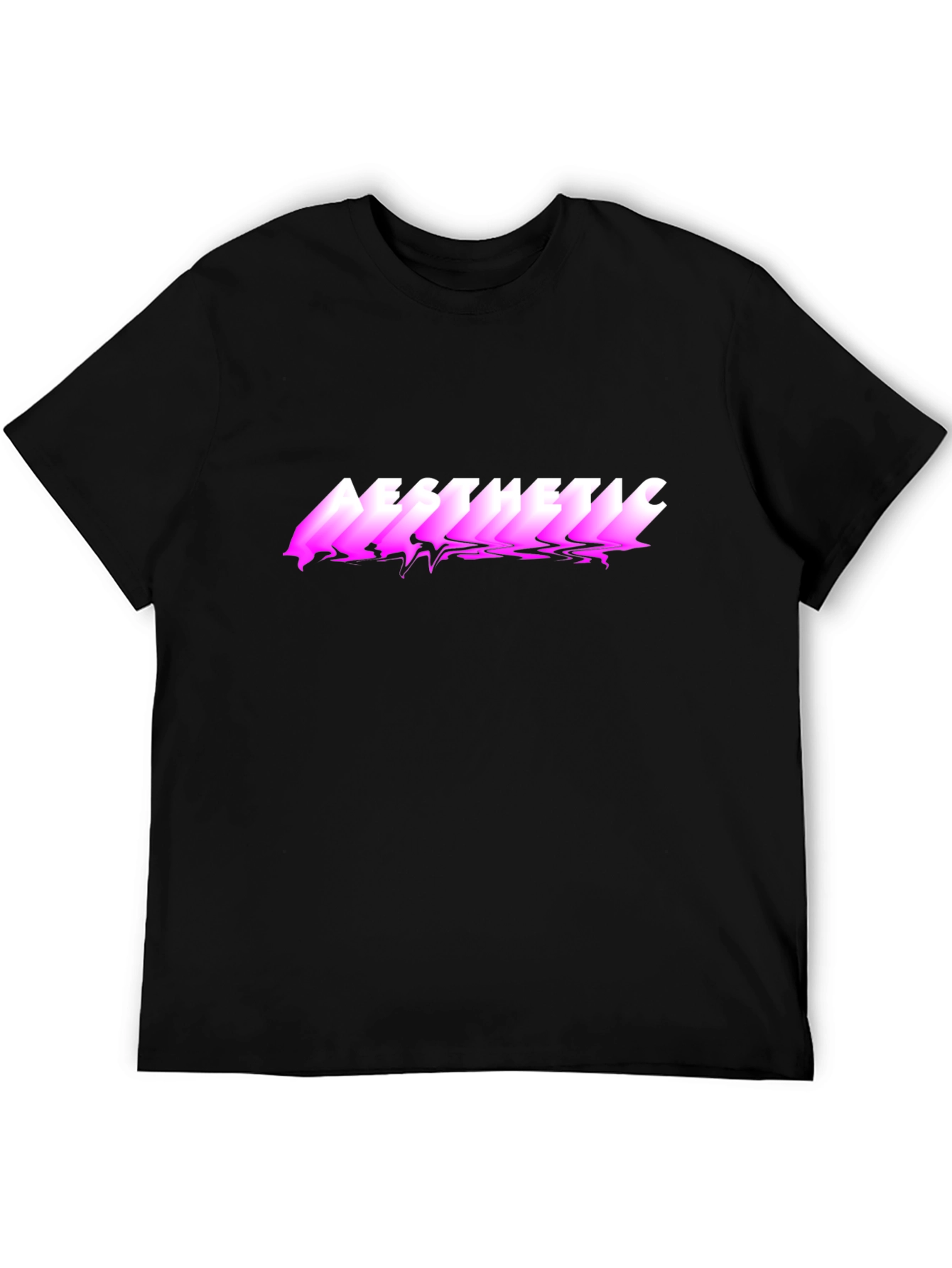 Aesthetic Graphic Print Black T-Shirt