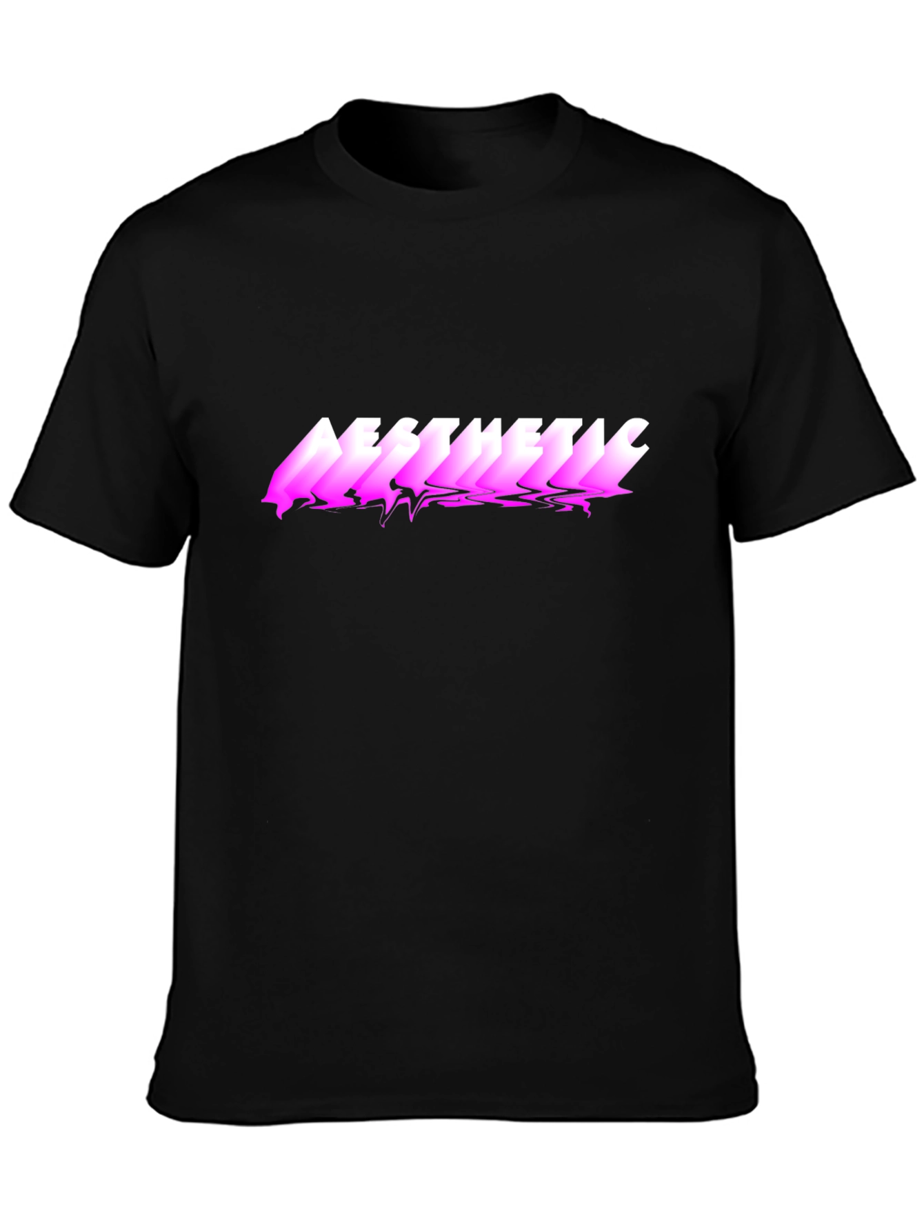 Aesthetic Graphic Print Black T-Shirt
