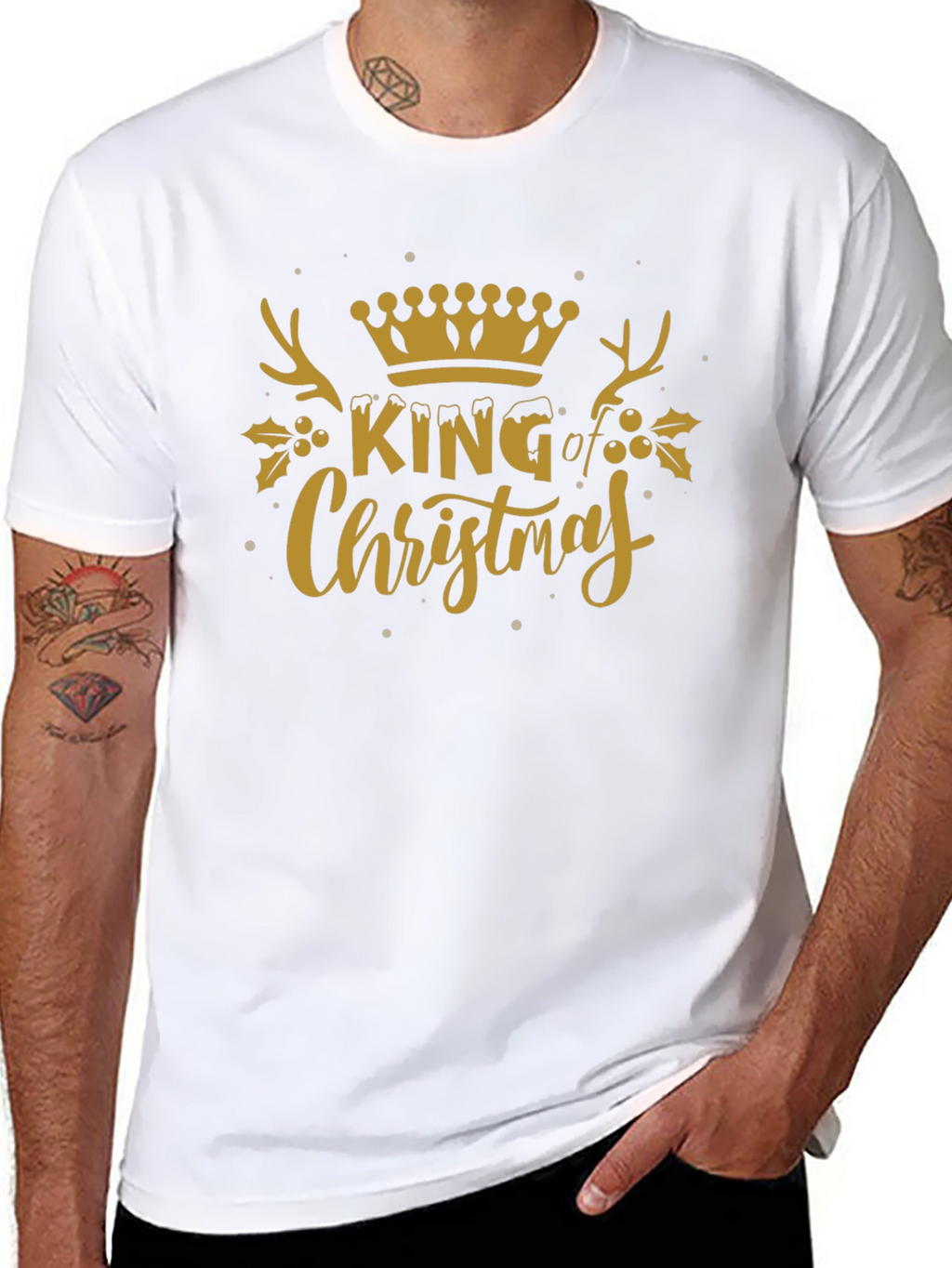 King of Christmas Graphic Tee - Holiday Festive Shirt