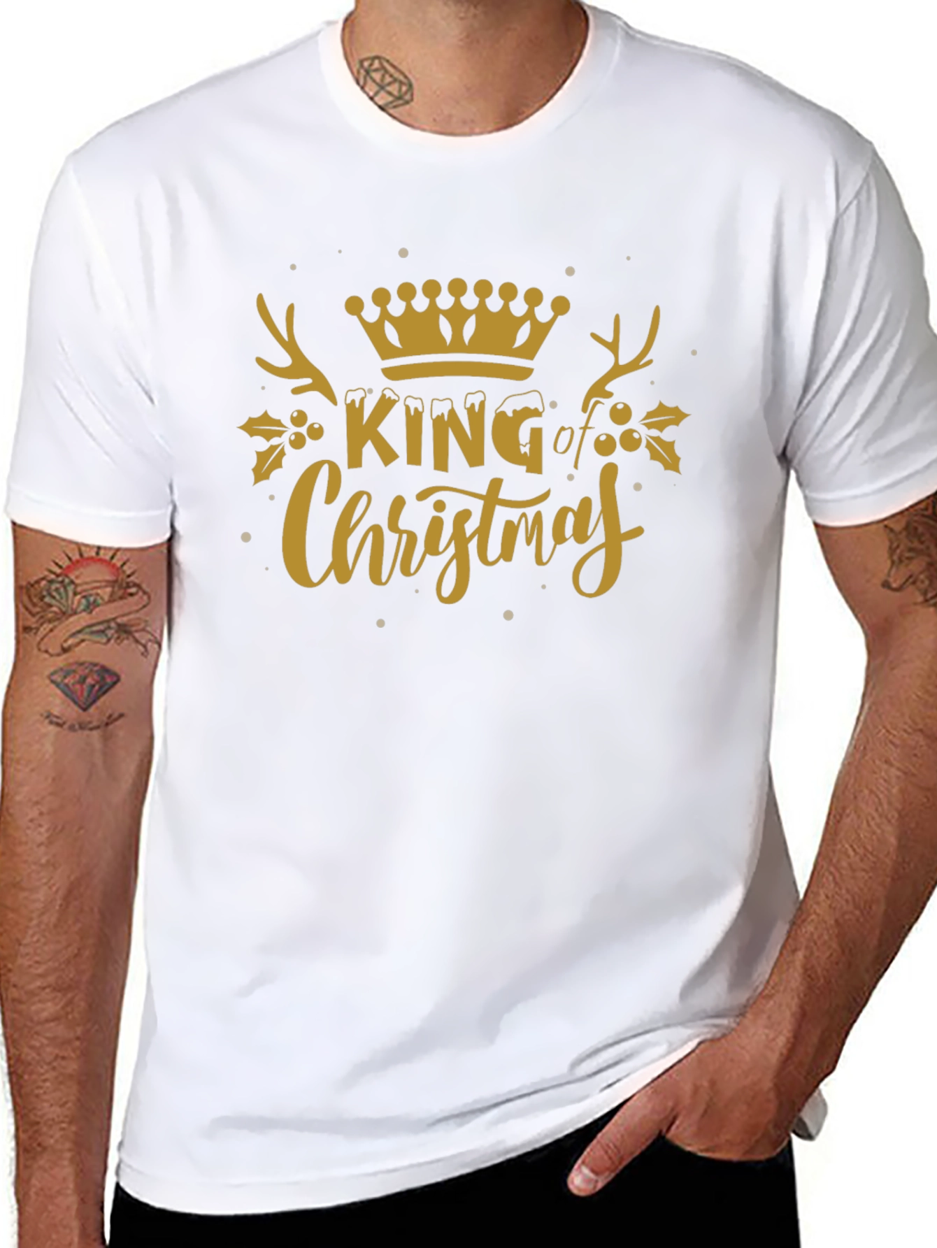 King of Christmas Graphic Tee - Holiday Festive Shirt