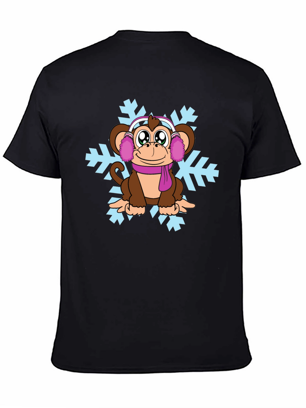 Cute Monkey Winter T-Shirt
