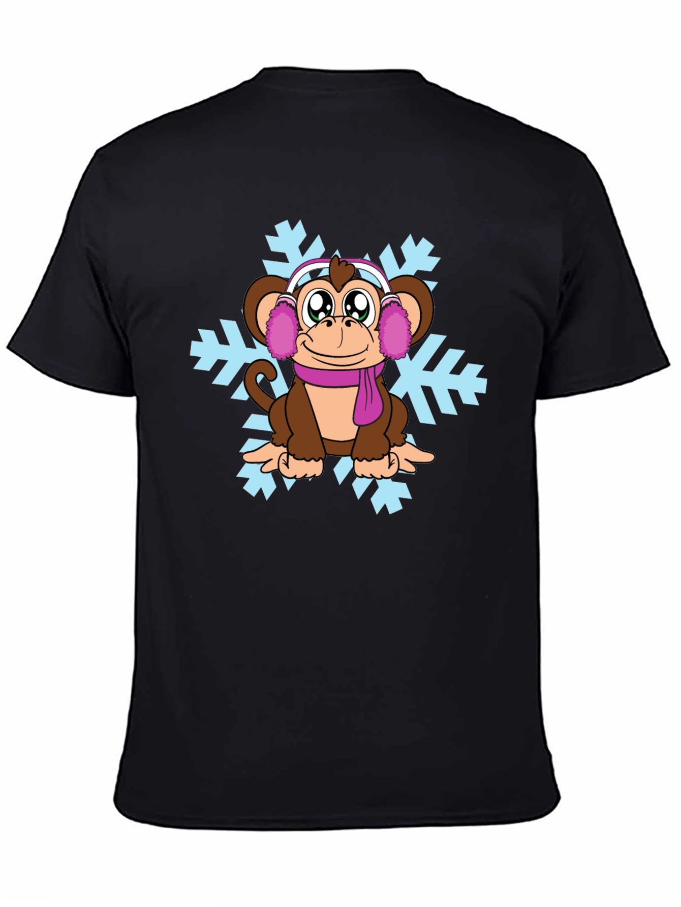 Cute Monkey Winter T-Shirt
