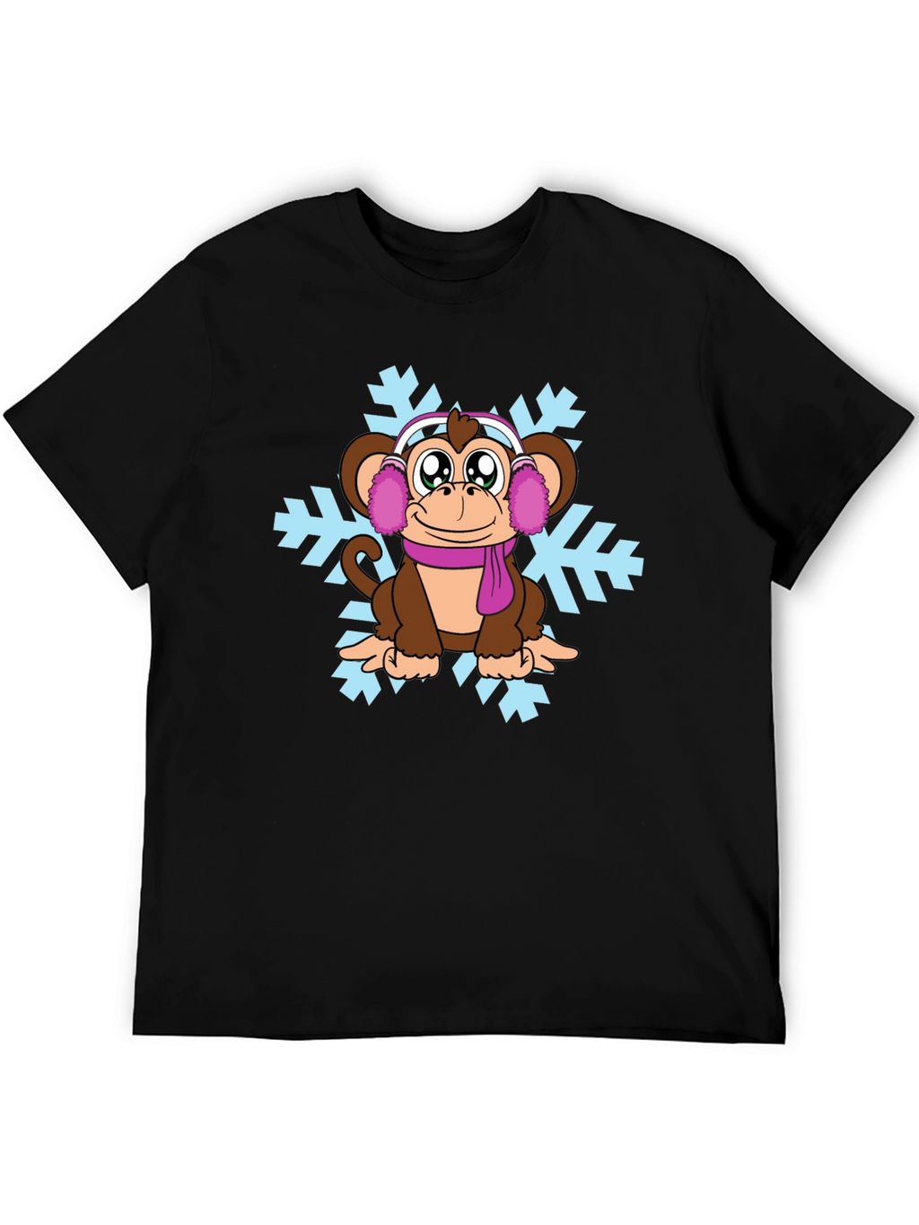 Cute Monkey Winter T-Shirt