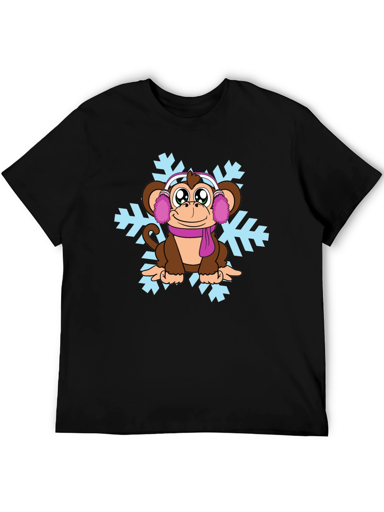 Cute Monkey Winter T-Shirt