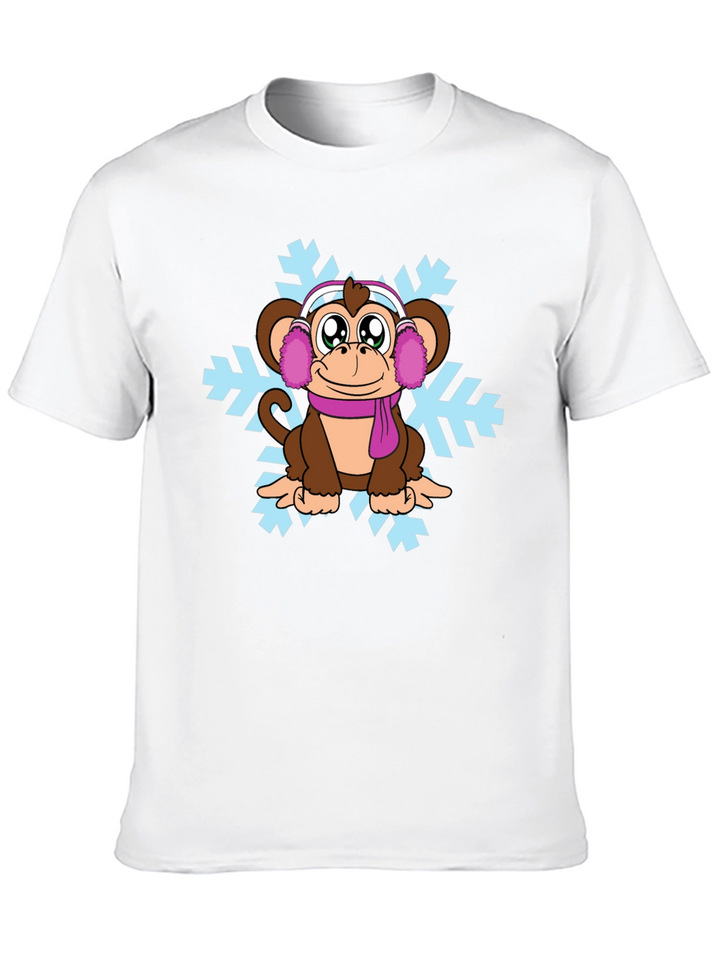 Cute Monkey Winter T-Shirt