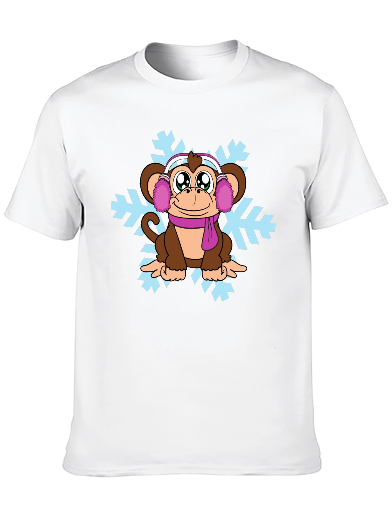 Cute Monkey Winter T-Shirt