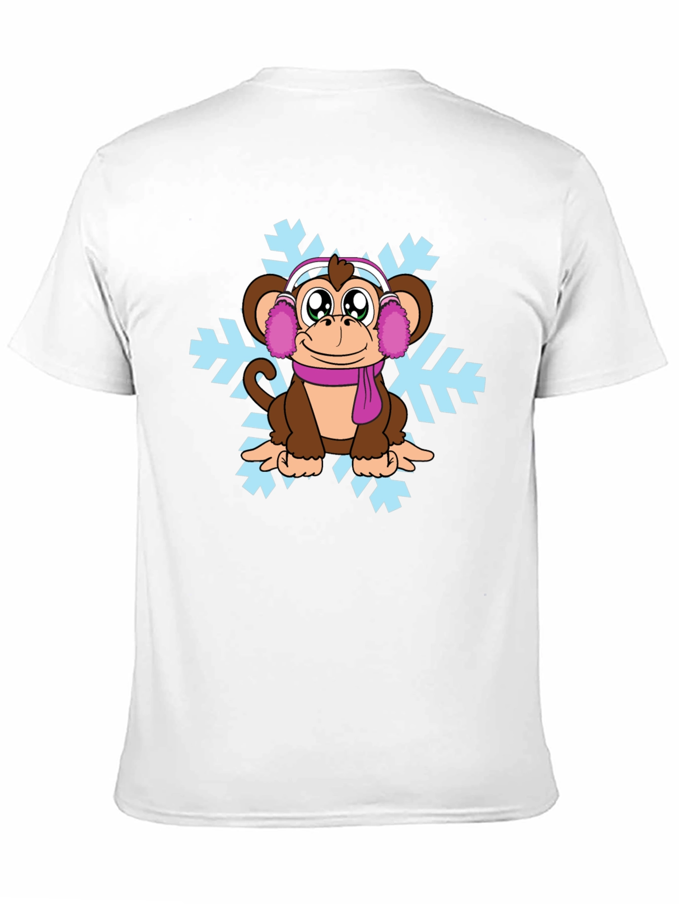 Cute Monkey Winter T-Shirt