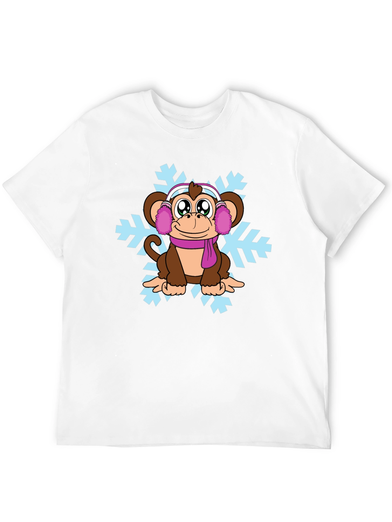 Cute Monkey Winter T-Shirt