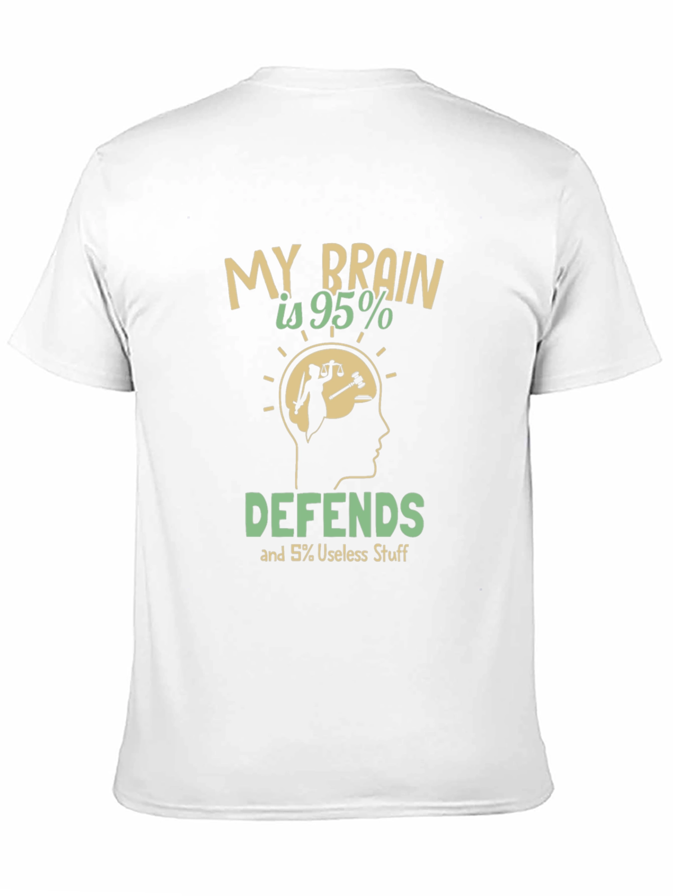 My Brain Defends T-Shirt: Humorous Lawyer Tee