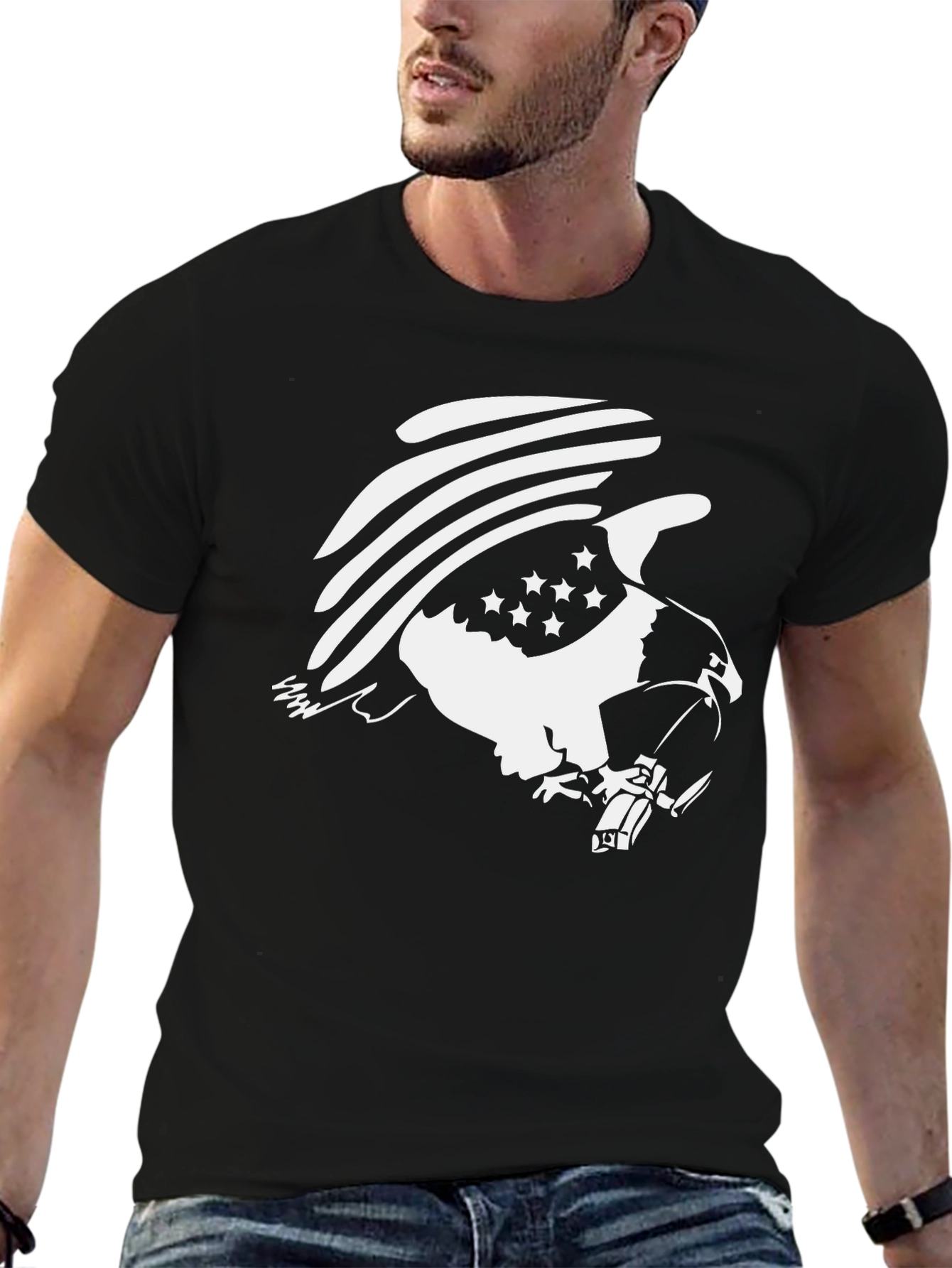 American Eagle Flag Graphic Print Tee