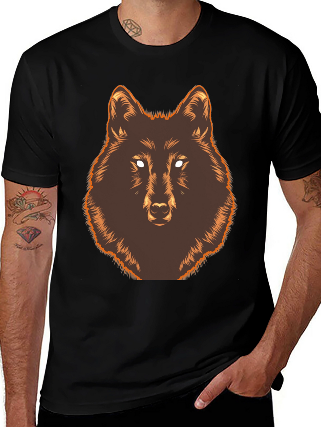 Wolf Graphic Print T-Shirt