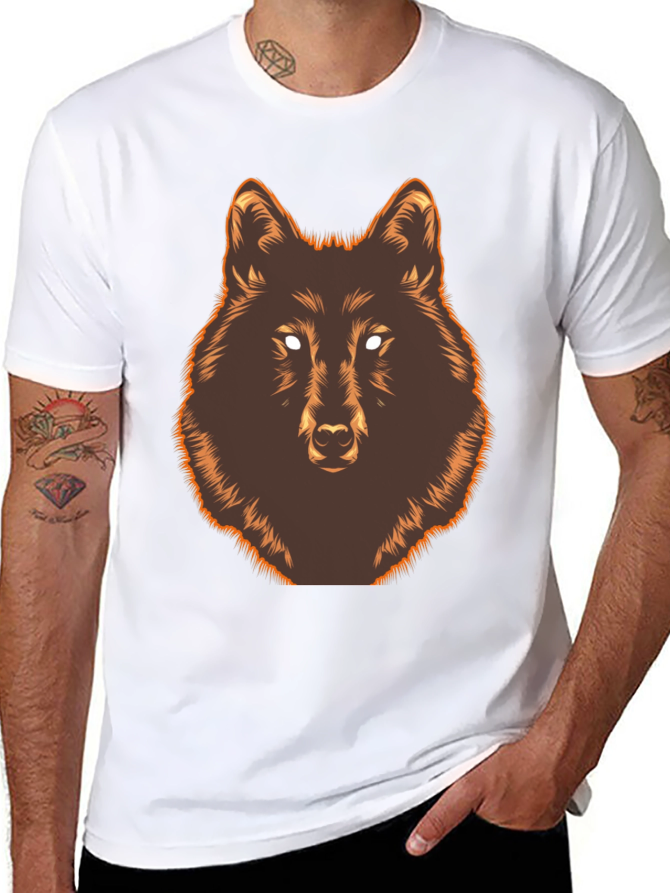 Wolf Graphic Print T-Shirt